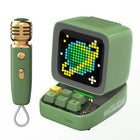 Divoom Ditoo-Mic Mini karaoke Machine Pixel Art Bluetooth Haut-parleur vert-Le haut-parleur rétro doté de pilotes haute performance 10 W permet d’extraire plus de volume