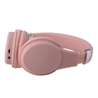 Basic Tech Écouteurs pliables sur l'oreille sans fil - Rose-Microphone intégré