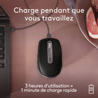 Logitech - MX Anywhere 3S for Mac, souris Bluetooth compacte sans fil, 8 000 PPP sur toute surface, clics discrets, USB-C - Gris-Faites défiler 1 000 lignes par seconde: souris Logitech avec MagSpeed, la roulette de défilement la plus rapide et la plus précise de Logitech, capable de faire défiler 1 000 lignes par seconde et précise au pixel près
