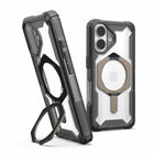 UAG - Coque Plasma XTE robuste avec MagSafe pour iPhone 16 - Grise/Titane-Module MagSafe intégré