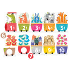Banana Panda - Puzzle à assembler, train de chiffres, 3 ans et plus-Matching Fun on the Farm - les petits enfants assemblent 6 grands puzzles de 4 pièces, puis mélangent et assortissent les pièces circulaires - un jeu d'association et un puzzle tout-en-un pour les tout-petits
