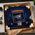 Frameworth - Cadre photoglass de OG Anunoby des New York Knicks tip-in du match 4 des champions 2026 - 22 po l x 18 po H - bleu-6