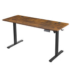 Bureau assis-debout de 60 po à hauteur réglable Work Zone Serrano - Ombre brûlée-Plateau en mélamine durable pour une résistance maximale aux égratignures
