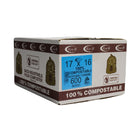 Eco II - Sacs Compostable Industriel - 17 po x 16 po - Givré - paquet de 600-Paquet de 600