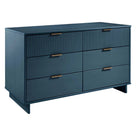 Manhattan Comfort - Granville commode moderne et double commode - bleu minuit - ensemble de 2-17,72 po L x 55,04 po l x 48,98 po H