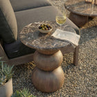 Modway - Pietra Manche intérieure Terrasse extérieure Faux marbre Table d’appoint - Empire-Pieds de sphère en faux bois