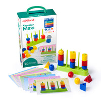 Miniland - MLE45309 Abacolour Maxi-Ces jeux aident les enfants à acquérir une compréhension des différents concepts mathématiques tels que les nombres, les opérations de base, les fractions, la superficie et le volume, la géométrie et plus encore.