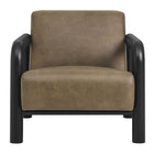 Modway - Sereno Cuir végane Chaise d’accent - Noir champignon-7