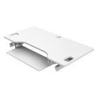 Rocelco - DADR46-WH Élévateur de bureau à hauteur réglable de luxe avec plage de levage verticale améliorée - Blanc-L'amortisseur à gaz de luxe soulève et abaisse facilement jusqu'à 45 lb, cadre en métal blanc robuste