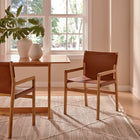 Modway - Sonora Cuir Chaise à manger - Chestnut Tan-Conception moderne structurée