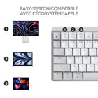Logitech - MX Mechanical Mini pour Mac Clavier Sans Fil Illumine - Boutons Tactiles Silencieux - Gris (Pale Grey)-Associez deux des meilleurs outils de creation au monde : Profitez d'un abonnement gratuit d'un mois à Creative Cloud avec l'achat de MX Mechanical Mini pour Mac et creez comme jamais auparavant