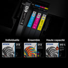 Epson - Cartouche d'encre T212 - Grande capacité - Noir-Le système d’impression Epson est particulièrement conçu pour être utilisé avec les encres d’origine Epson. L’utilisation d’encres non authentiques peut entraîner des dommages qui ne sont pas couverts par la garantie limitée de l’imprimante