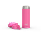 Thermos - Bouteille FUNtainer - 470 ml - Rose Fluo-Poignée de transport avec poignée douce au toucher qui se replie lorsqu'elle n'est pas utilisée