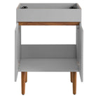 Modway - Harvest 24" Armoire de toilette de salle de bain (lavabo non inclus) - Noyer gris-Assemblée requise
