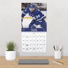 DateWorks - Calendrier Mural 16 Mois 2025 des Maple Leafs de Toronto - 12 po x 12 po - Bilingue-Parfait à accrocher sur un mur, un tableau en liège ou un tableau d'affichage à la maison, à l'école ou au bureau