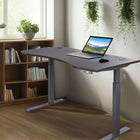 Motionwise - Bureau courbé ergonomique série M3 PRO Motionwise, 30 po x 60 po, électrique assis-debout, double moteurs - Noyer Américain-Confort intelligent et personnalisable : Équipé d’un panneau de commande à mémoire avec 4 préréglages de hauteur programmables, un écran LED et un port USB intégré (5V/2,4A) pour garder vos appareils alimentés.