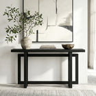 Hudson&Canal - Console Breslow 55" L - Grain noir-Finition en grain noir aspect bois