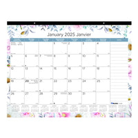 Blueline - 2025 Calendrier sous-main mensuel Passion - 17 po x 22 po - Bilingue-12 mois: janvier 2025 à décembre 2025