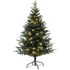 HOMCOM - Arbre de Noël artificiel de 5 pieds avec lumières LED - arbre de Noël-Les lumières LED blanc chaud renforcent l'ambiance festive de la soirée 