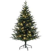 HOMCOM - Arbre de Noël artificiel de 5 pieds avec lumières LED - arbre de Noël-Les lumières LED blanc chaud renforcent l'ambiance festive de la soirée 