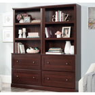 Sauder - Bibliothèque avec tiroirs - Cerisier Select-Dimensions: 29 po l x 16,13 po P x 69,75 po H