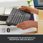 Logitech - Signature K650 Clavier sans fil Ergonomique Entier avec Repose-Poignets - Graphite-Fonctionne sur plusieurs plateformes : le clavier d'ordinateur Logitech Signature K650 fonctionne avec plusieurs systèmes d’exploitation : Windows, macOS, Chrome OS, Linux, iPadOS, iOS et Android