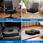 Mount-It - Coussin de siège ergonomique Ergo Collection-Le rembourrage en mousse à mémoire de forme avec gel réfrigérant doux s'adapte aux contours de votre corps pour redistribuer le poids, sans jamais perdre sa forme