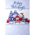 Mill Brook Studio - Cartes de souhaits Noël / Enveloppes - 5-3/8 po x 7-3/4 po - Famille de bonhomme de neige - Paquet de 18-Cartes de souhaits qualité boutique