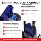Voltstair - X-Climber Chariot Électrique Monte-Escaliers - Capacité 375 Lb-Alimenté par une batterie lithium-ion rechargeable offrant plus de 100 volées d’escaliers par charge