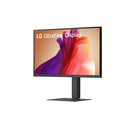 LG - Moniteur IPS UltraFine 4K UHD 60 Hz 27"-Le support en L minimisant l’encombrement et la conception du cadre étroit sur 3 côtés sont conçus pour économiser de l’espace sur le bureau, ce qui rend votre configuration efficace et réduit la tension pour rester concentré. Il est livré avec une base entièrement réglable pour les réglages de pivotement, d’inclinaison, de pivotement et de hauteur