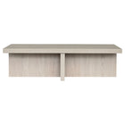 Hudson&Canal - Table basse rectangulaire Elna de 137 cm de largeur, , blanc aulne-La table est fabriquée à partir de matériaux MDF de haute qualité et durables