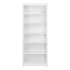 Prepac - Bibliothèque 6 étagères - Blanc-Fini durable en laminé blanc