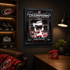 Frameworth - Cadre photoglass de Sebastian Aho 16x20 des Carolina Hurricanes champions Coupe Stanley 2026 - 18 po l x 22 po H-Dimensions finales de 18 po x 22 po : présentoir encadré vertical idéal pour le salon, le bureau, la salle des partisans et la salle de sport