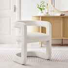 Modway - Winslow Tonneau Performance Velvet Chaise à manger - Alabaste-Rembourrage en mousse dense
