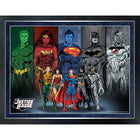 Justice League collage - Impression encadree - 35" x 27"-Impression d'art de haute qualité avec passe-partout et encadrement professionnel