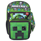 Bioworld - Ensemble de sac à dos 5 pièces - Minecraft-Sous licence officielle : Ce produit Minecraft est 100 % authentique, ce qui en fait le cadeau idéal pour les fans et les collectionneurs !