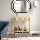 Hudson&Canal - Chariot de bar Wilson 30" de largeur - Laiton-Caractéristiques assemblage facile