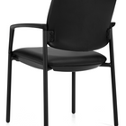 Offices to Go - Fauteuil d’invité rembourré Eor - Noir-Manchons en polyuréthanne doux au toucher et confortables