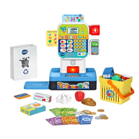 VTech - Super caisse enregistreuse Magic'scan - Français-Faites l’épicerie en comptant et en scannant des articles, en associant des objets, en jouant à des jeux, en écoutant des chansons et des annonces en magasin