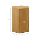 Modway - Kade Facettés Bois Table d’appoint - Naturel-Bois de chêne massif et placage de bois