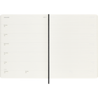 Moleskine - Carnet semainier 12 mois 2027 , XL 7.5" x 9.75", Couverture souple , Noir-Angles arrondis, fermeture à élastique et ruban marque page assorti Papier ivoire sans acide de 70 g/m133