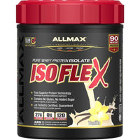 Allmax - Poudre d'isolat de protéines de lactosérum 100 % pure Isoflex - 1 lb vanilla-Protéine isolée Allmax - 1 lb Vanilla