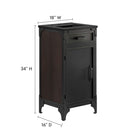 Modway - Steamforge 18" Vanette de salle de bain - Noir noir-Charnières pivotantes