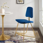 Modway - Ponder Performance Velvet Tabouret de comptoir - Marine-Rembourrage en mousse dense