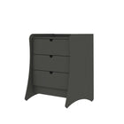 Manhattan Comfort - commode mid-century modern Coney et 2 tables de chevet - gris - ensemble de 3-Assemblage à domicile requis Tout le matériel inclus