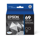 Epson - Cartouches d'encre 69 - Capacité standard - Noir - Paquet de 2-Qualité photo supérieure à celle des photos de labo