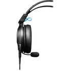 Audio-Technica - ATH-GL3BK Casque de jeu fermé - Noir-Microphone sur tige flexible (et amovible) de pointe, avec capteur hautement directionnel, pour une communication vocale d'une clarté cristalline dans le jeu