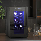 HOMCOM - Réfrigérateur à vin autonome - capacité de 8 bouteilles-La faible consommation d'énergie Nrcan permet d'économiser sur les factures d'électricité 