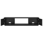 Hudson&Canal - Meuble TV Dorian pour téléviseurs jusqu'à 78" - Grain noir-Nettoyer avec un chiffon doux et sec, sans produits chimiques agressifs ni produits de nettoyage abrasifs