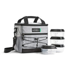 Foundry - Sac isotherme Sport avec quatre récipients emboîtables – Gris-Plusieurs façons de le porter : bandoulière réglable amovible ou poignées renforcées